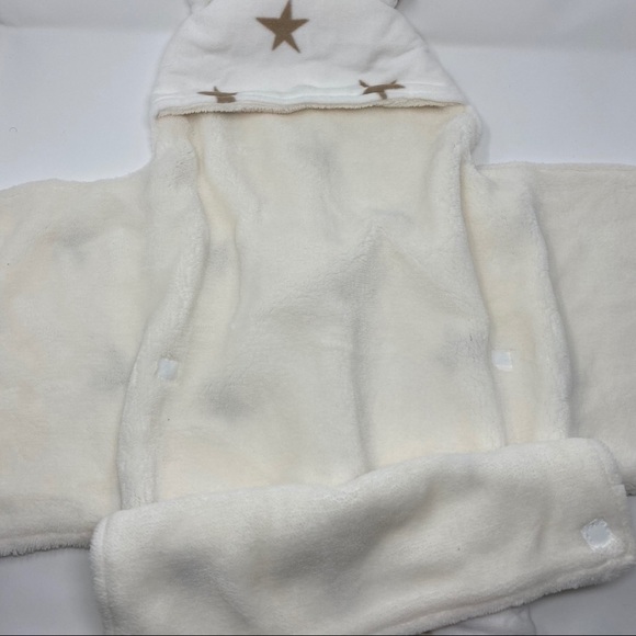 NEW Baby Fleece Hooded Swaddle Sleep Sack 3-6M - Picture 4 of 8